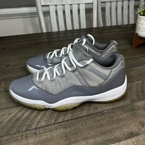 Jordan Gray and White Sneakers